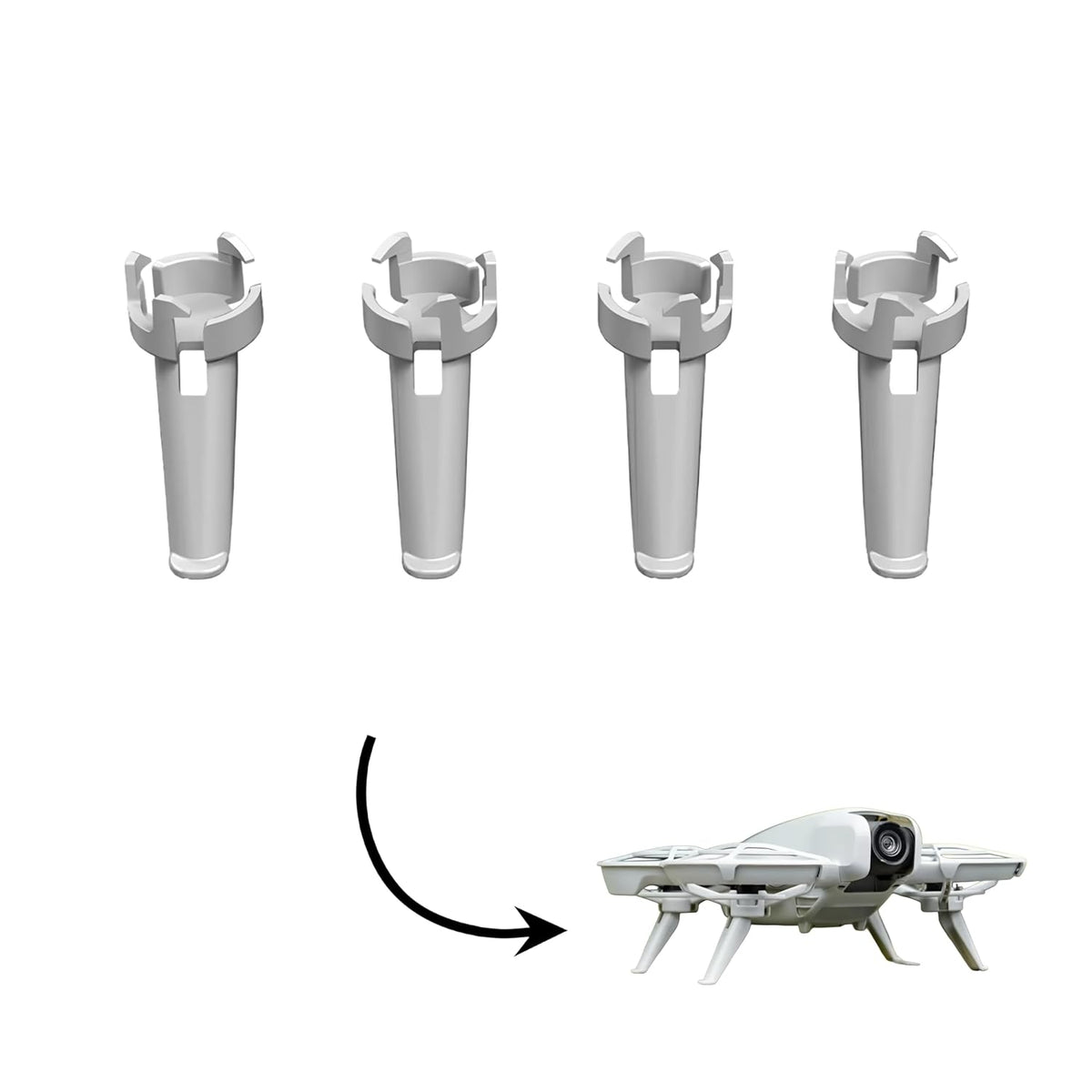 46mm Landing Gear Leg Extensions for DJI Neo (Grey)