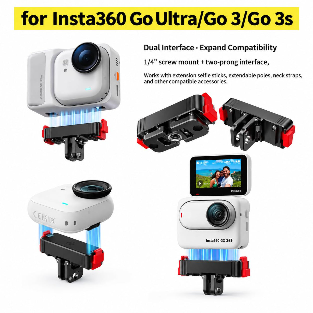 Insta360 GO Ultra Magnetic Expansion Adapter (Getzget)