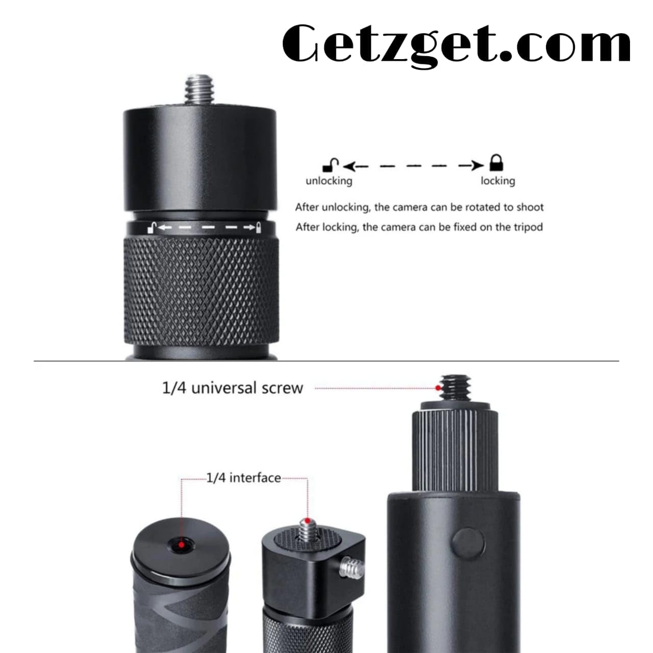 Bullet Time Handle for Insta360 and Action Cameras  360° Rotatable Tripod Stand  One X4, X3, X2 Series