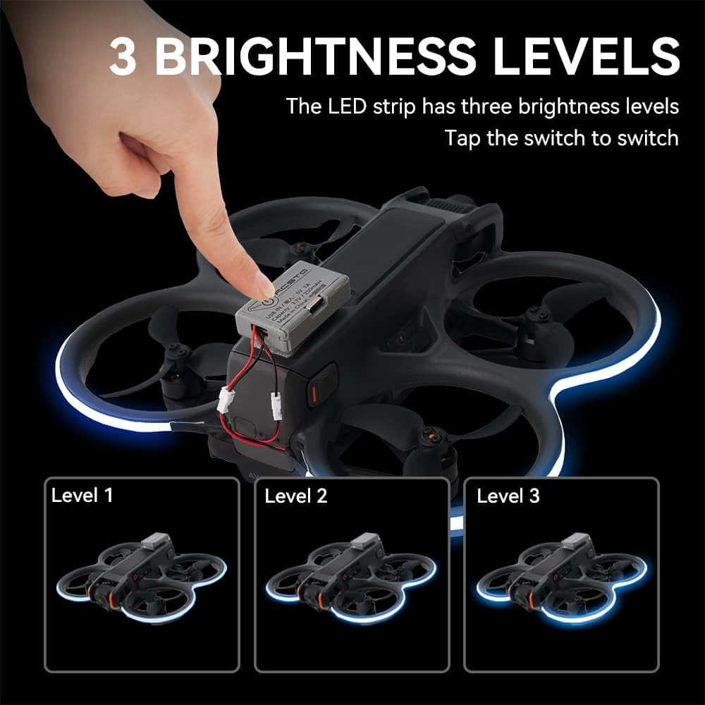 Avata 2 Waterproof Lamp Belt 3 Modes Night Flying Led Light Strap