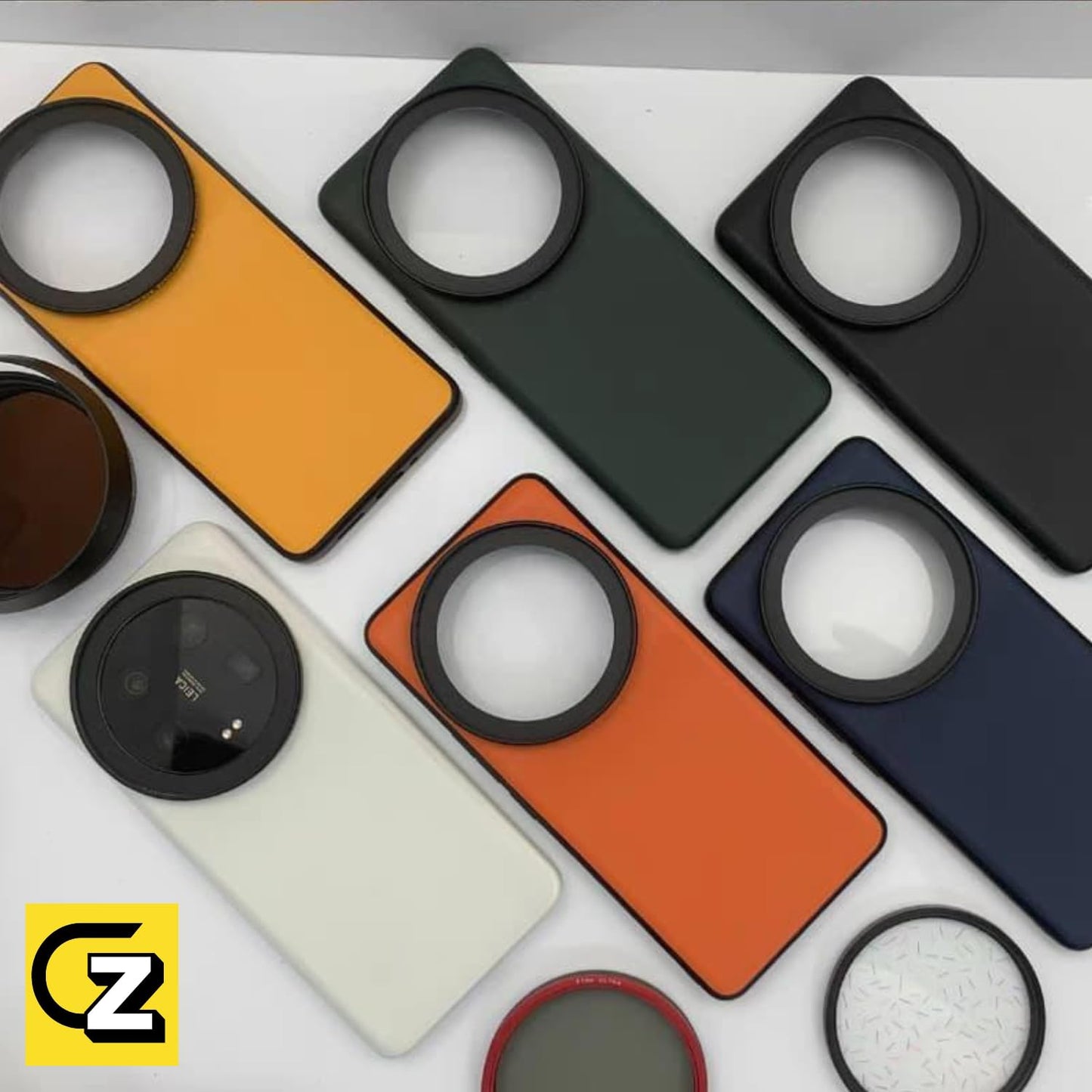 Phone Case For Xiaomi 14 Ultra with Lens Cap Cover Support 67 mm ND Filter Lens Accessories (White)