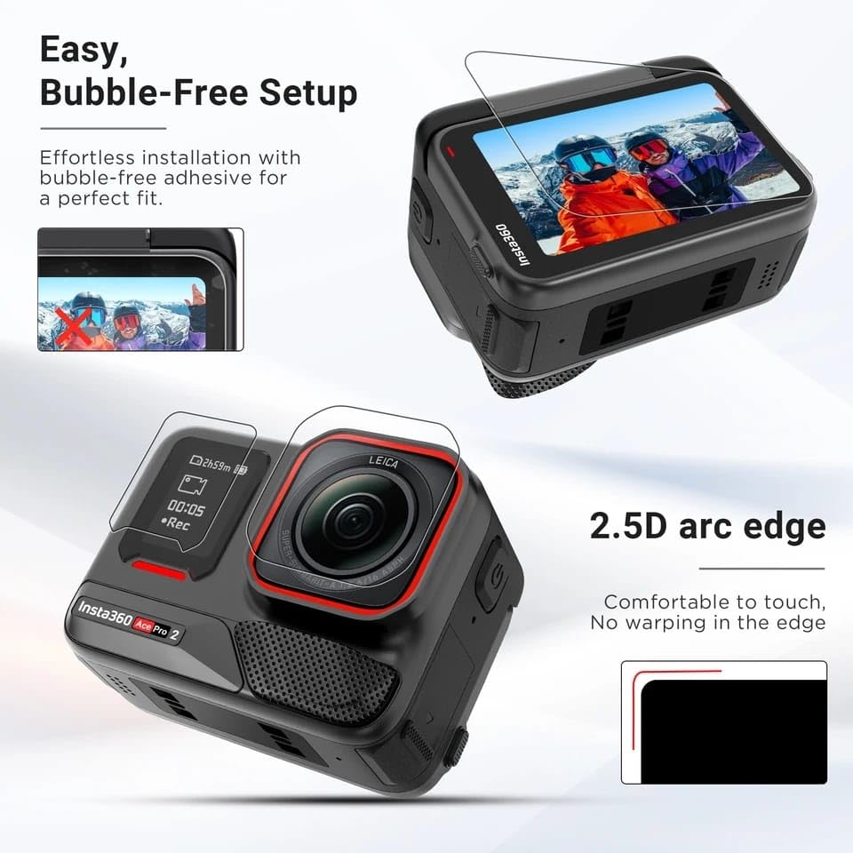 Insta360 Ace Pro 2 Tempered Glass Screen & Lens Protector