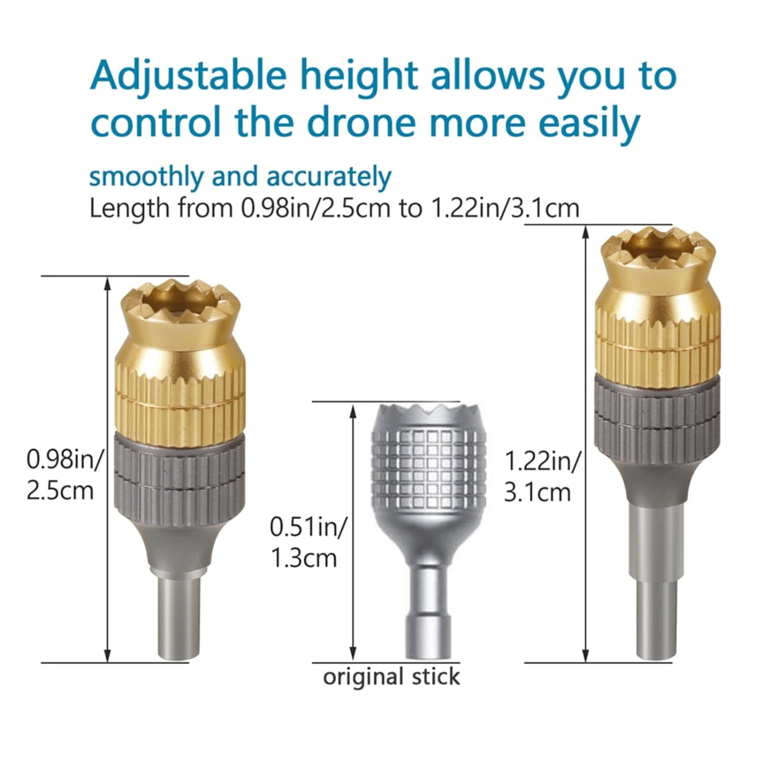 Height extendable joy stick rocker for Dji Rc/Rc 2 Remote