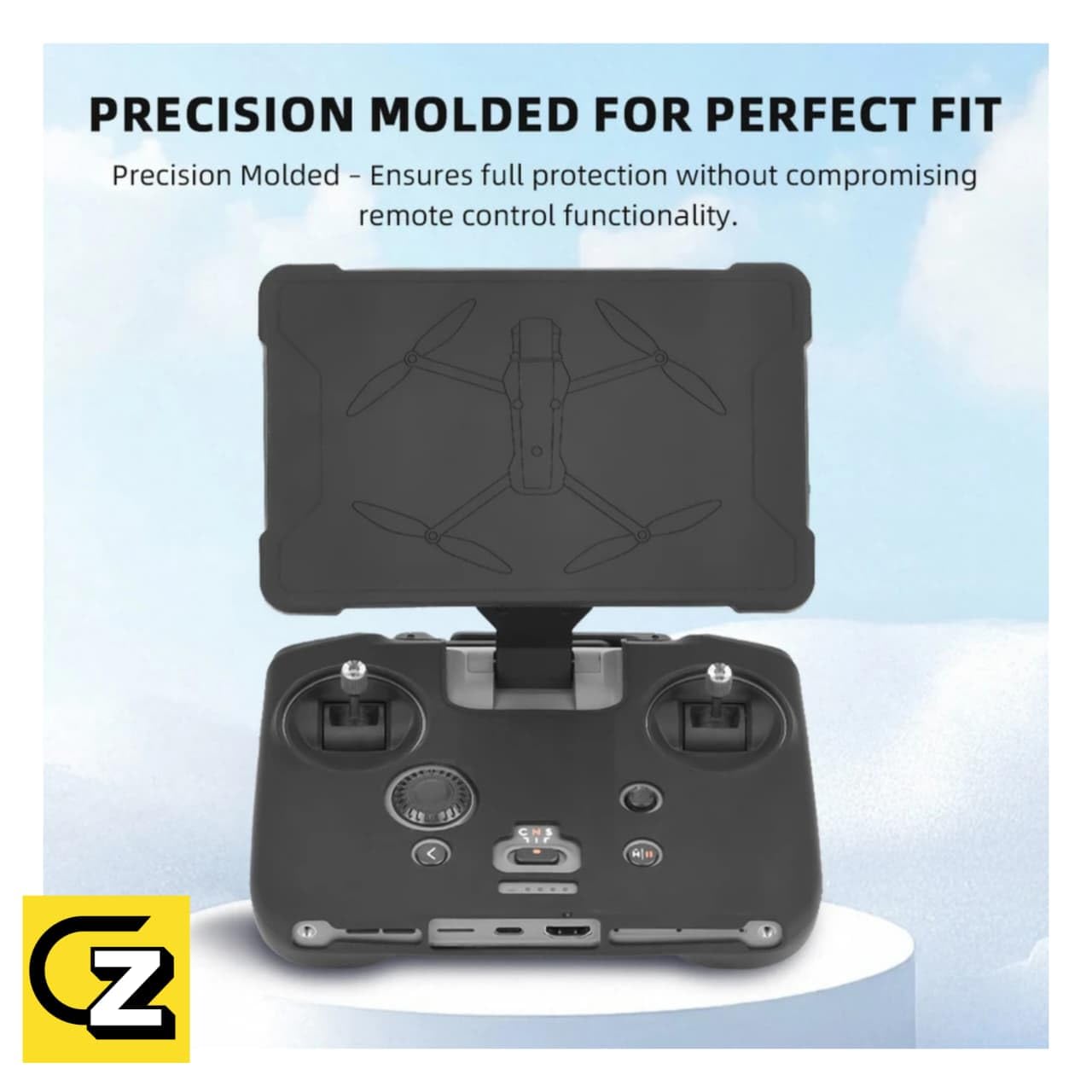 GetZget® Silicone Cover For DJI Mavic 4 pro Rc pro 2 Remote Controller Guard & Screen Protector (Black, Combo)
