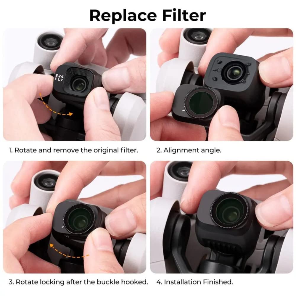 Mix Filter Set for DJI Mini 3/ Mini 3 Pro (ND4,ND8, UV, CPL) Premium Gimbal Camera Lens ND Filters Accessories