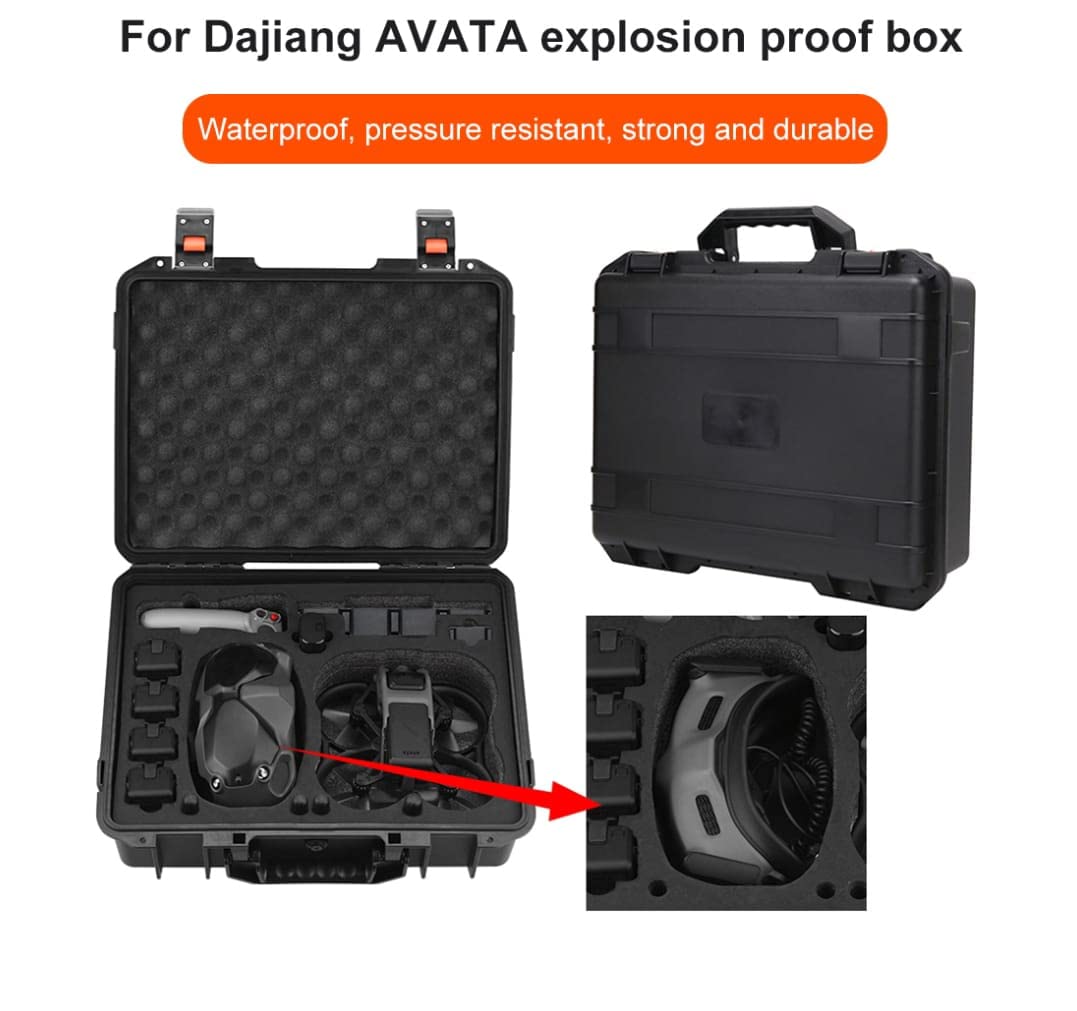 Bag for DJI Avata & Accessories Super Hard Shell Waterproof Case Fit Goggles V2/ Goggles 2