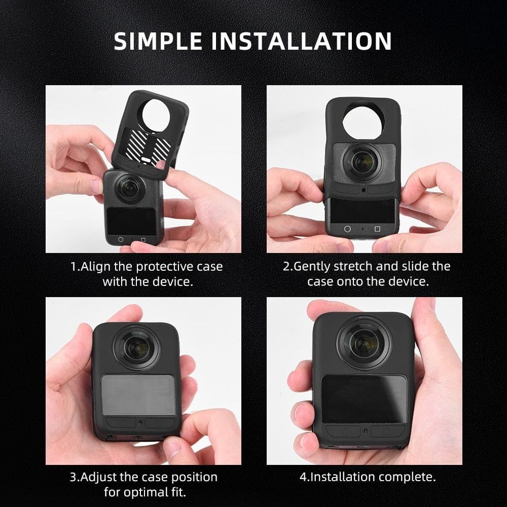Silicone Cover For DJI Osmo 360 Camera Cover with Lens Cap + Lens Protector
