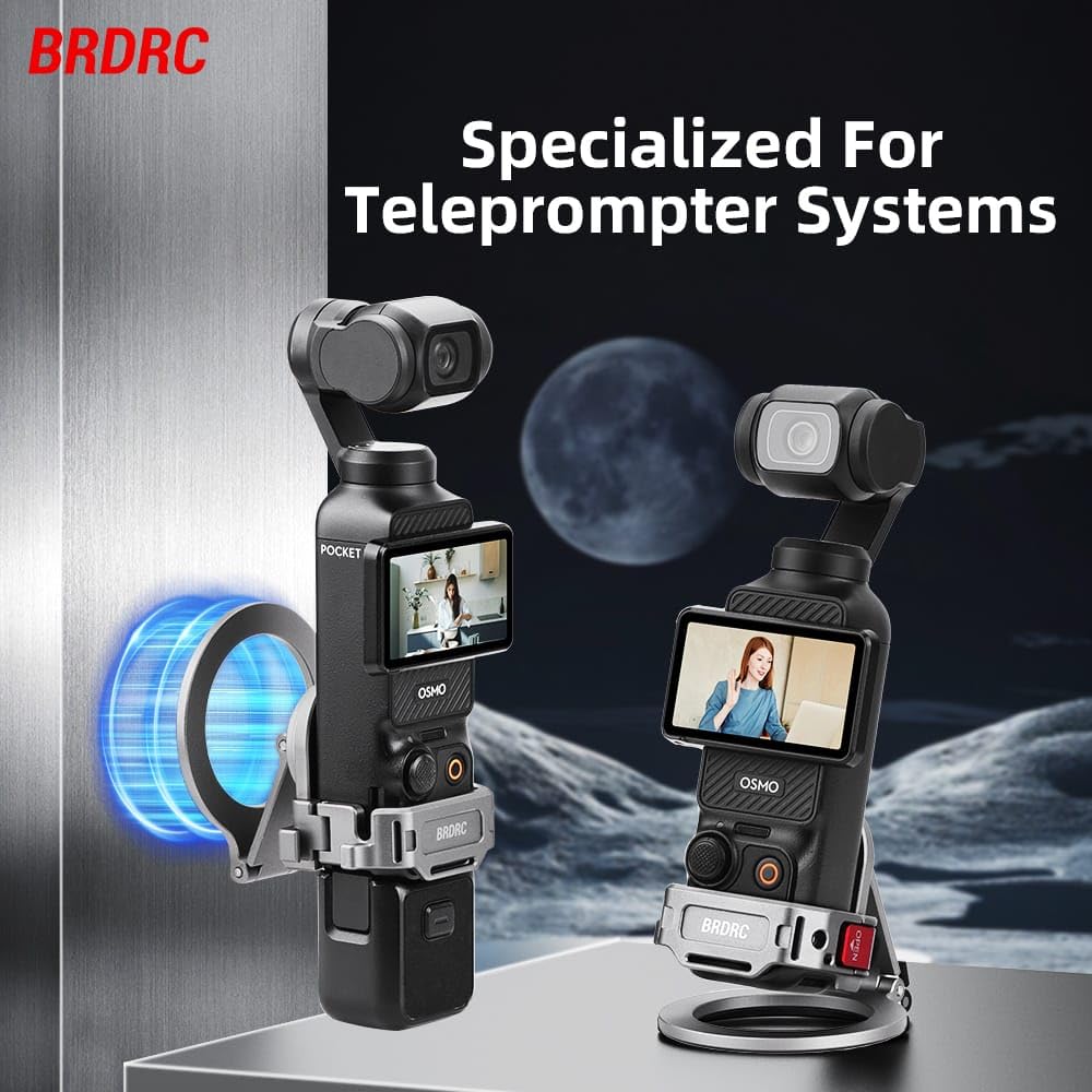 Pocket 3 Accessories Expansion Adapter,Aluminium Magnet Teleprompter Holder Desktop Camera Accessories