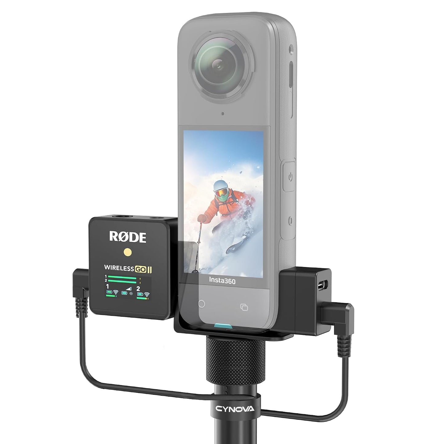 Insta360 X5 RØDE Wireless GO Microphone Holder(with 3.5mm Audio Cable)