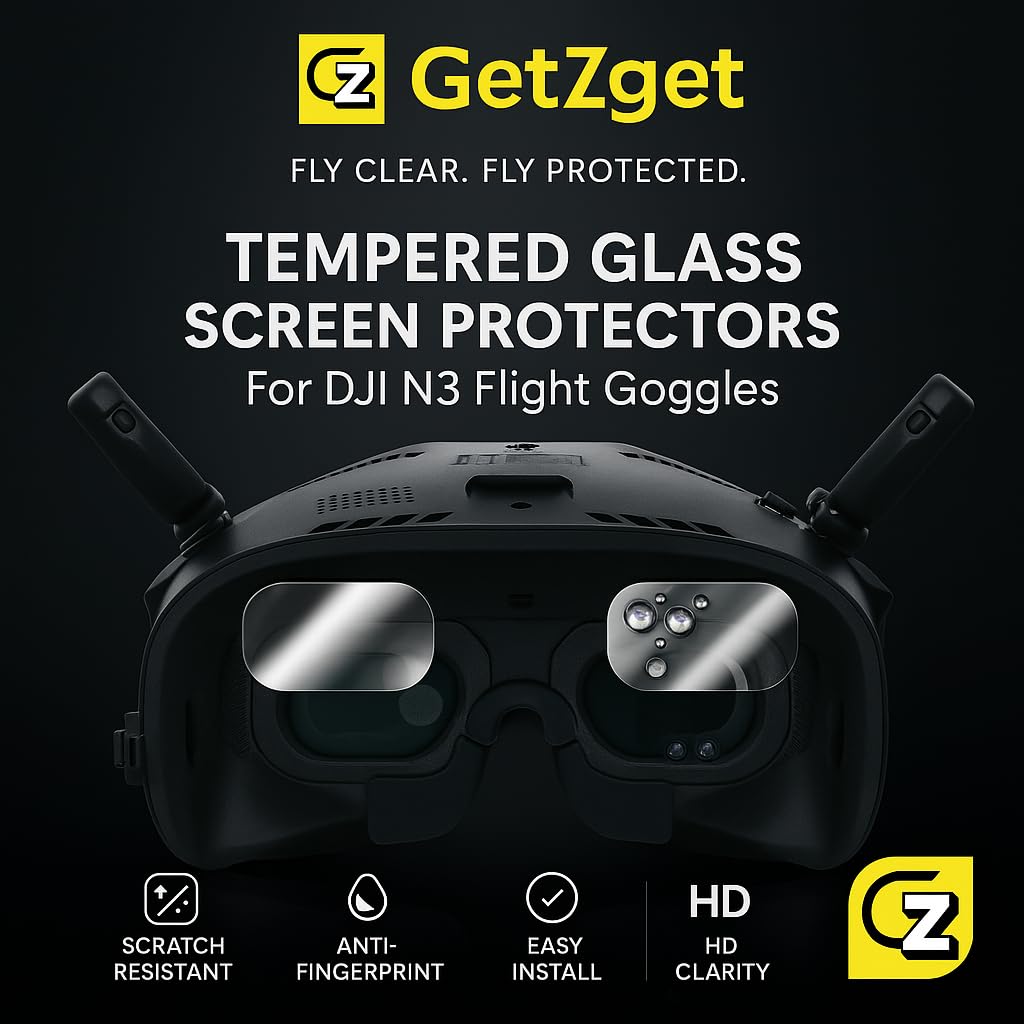 Tempered Glass Lens Screen Guard for DJI Flip Goggles N3 (4 Glasses) (view 5)