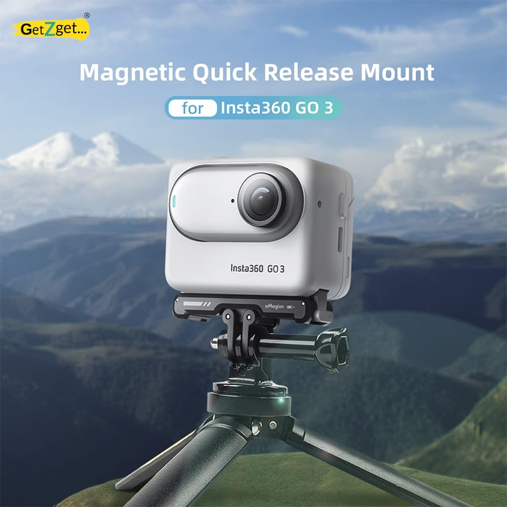 Amagisn Magnetic Quick Release Mount for Insta360 Go 3 Bracket Adapter Camera Accessories