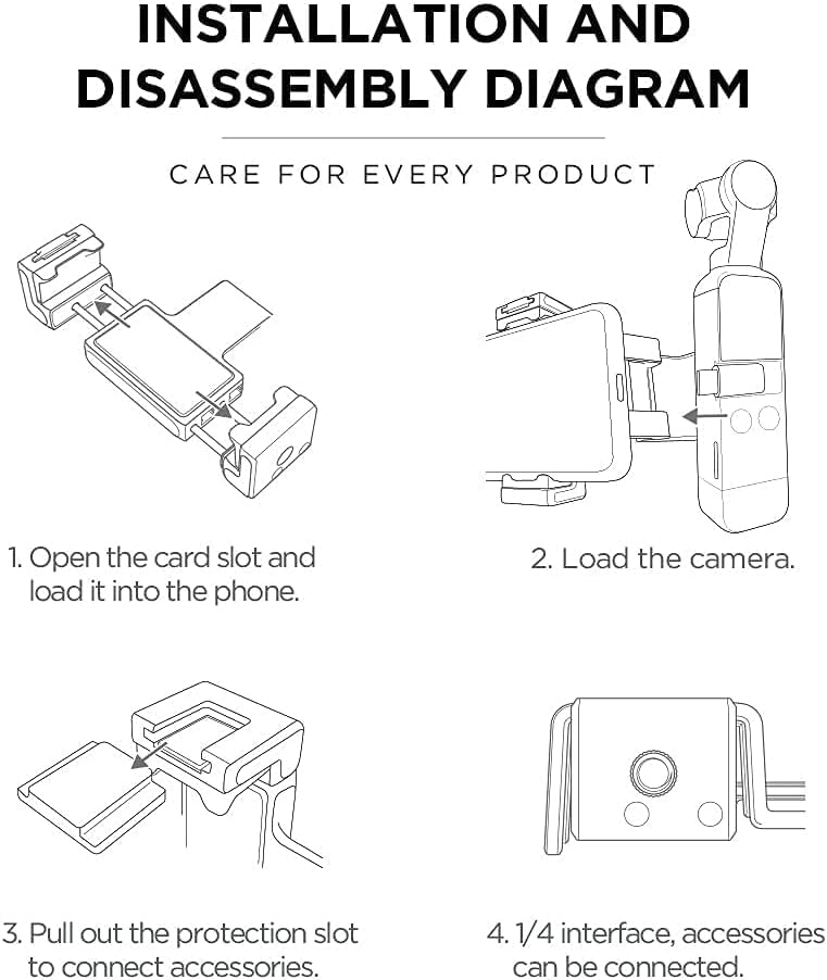 Phone Holder Phone Clip for Dji Osmo Pocket/ Pocket 2