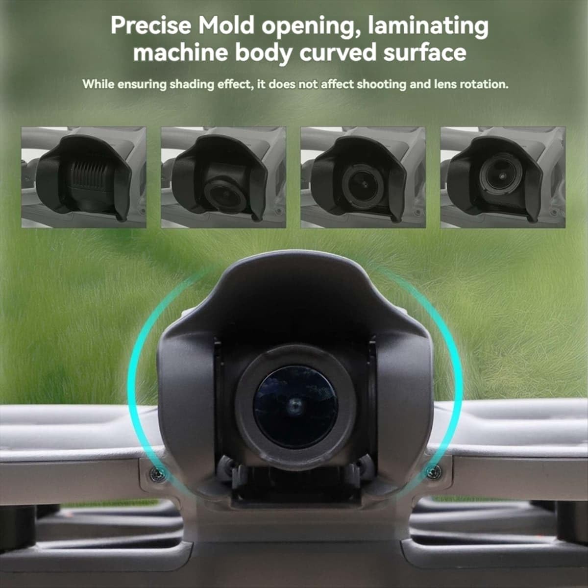 DJI Avata 2 Gimbal Camera Crash Protector Guard & Sun Shade Protection Accessories (Black)