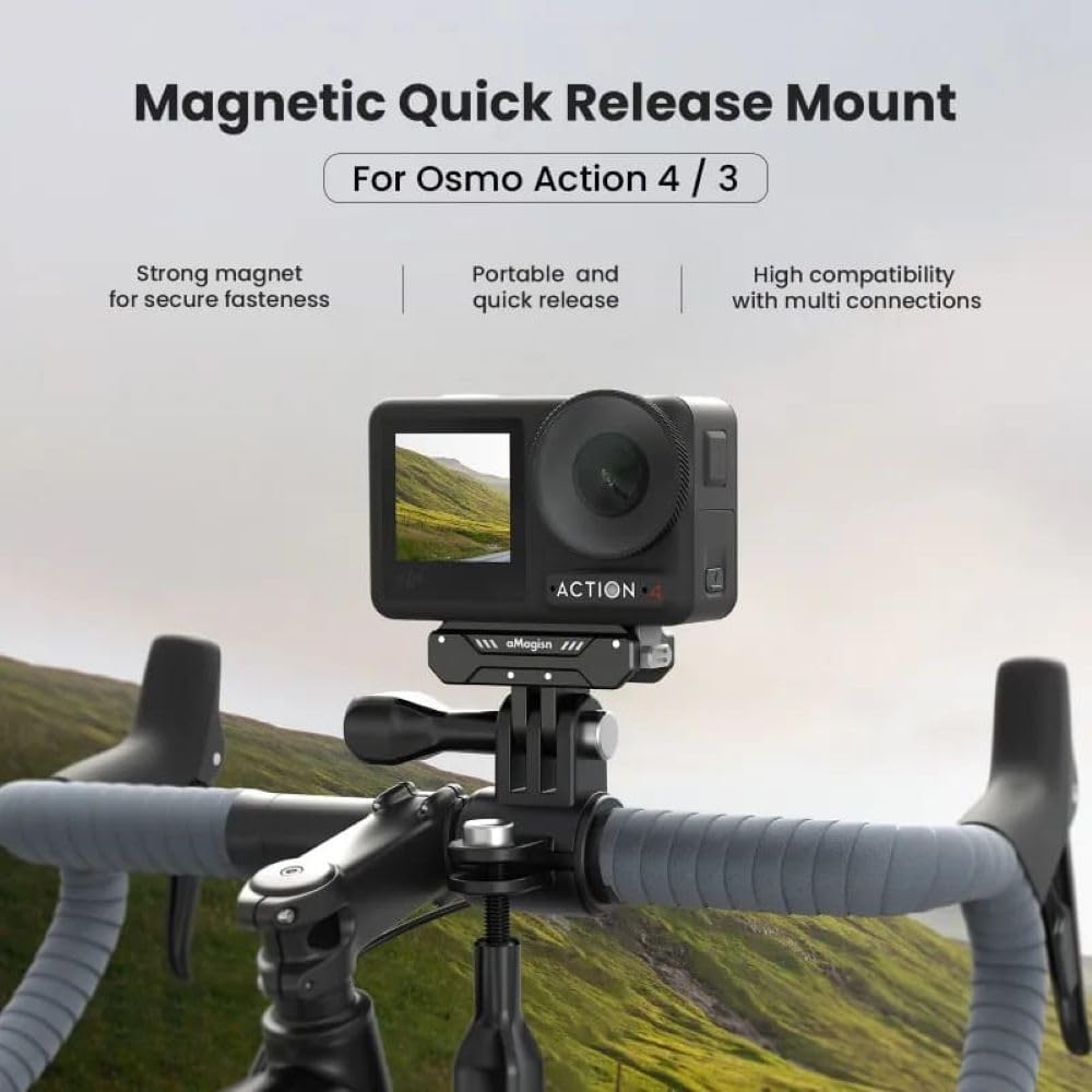 Amagisn Aluminium Magnetic Quick Release Mount for DJI Osmo Action 4 and 3 (view 8)