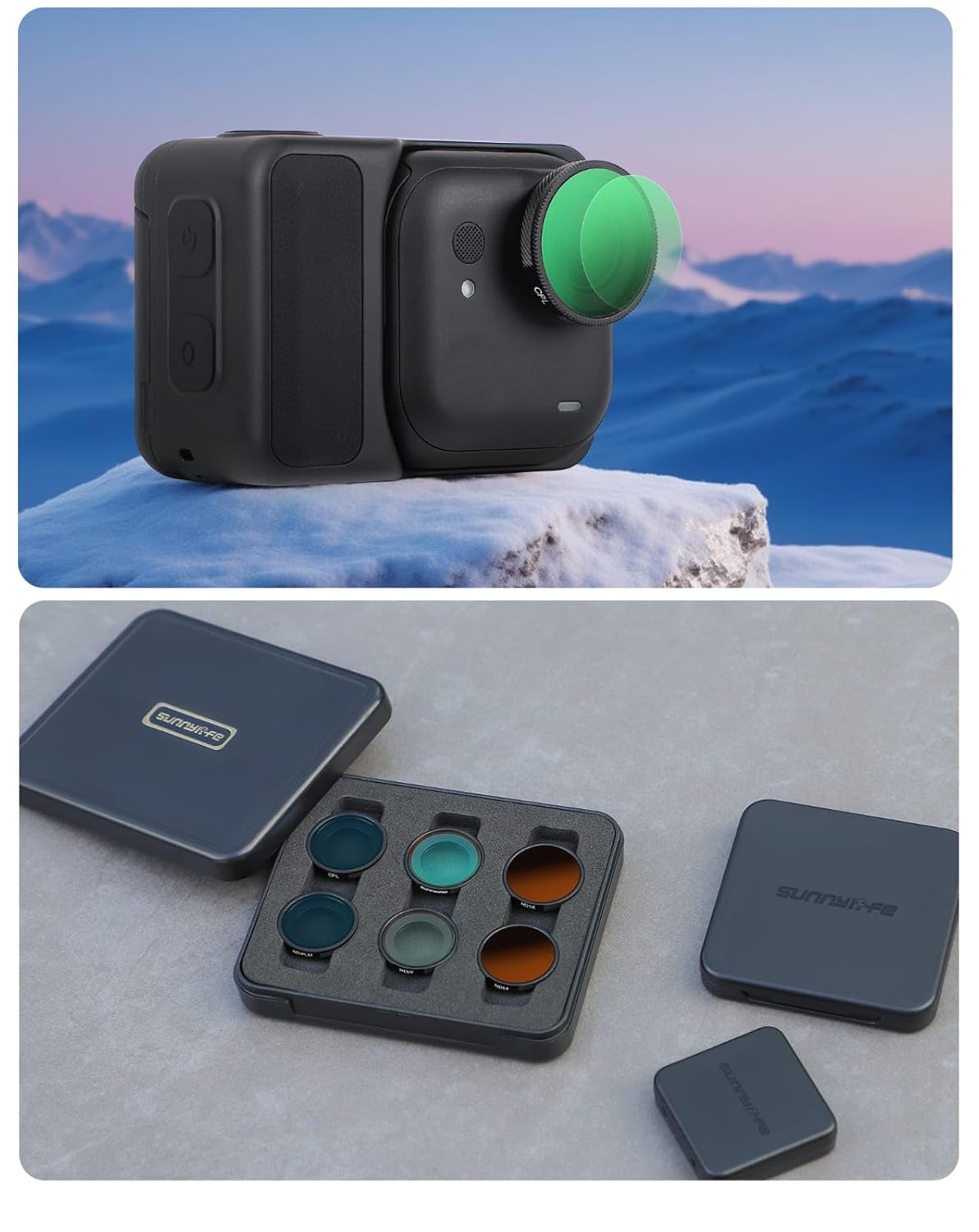 6-in-1 ND Filter Set for Insta360 GO Ultra (Multi-Coated German Glass) (view 8)