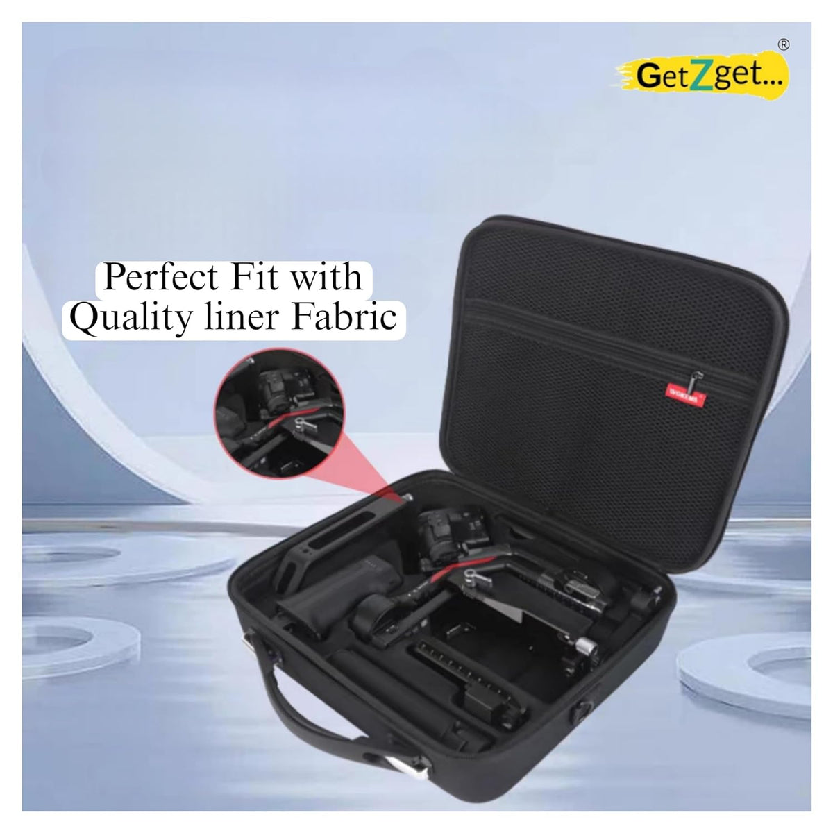 Large Capacity Carrying Case for DJI Ronin RS 4 Gimbal (Black) (view 3)