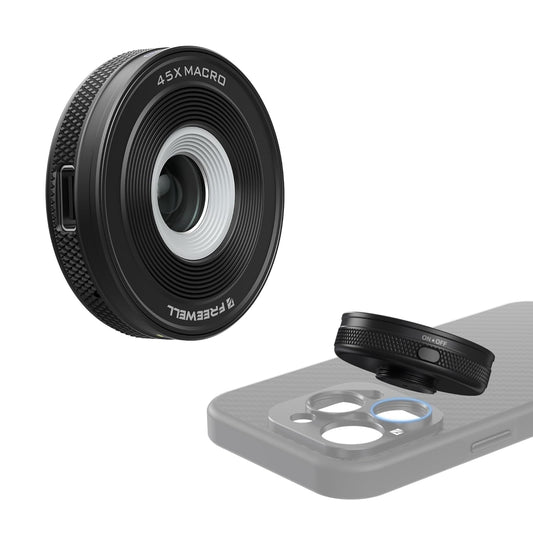 Freewell 45x Macro Lens for Smartphones 17mm Threaded Extreme Detail Close-Ups Lens