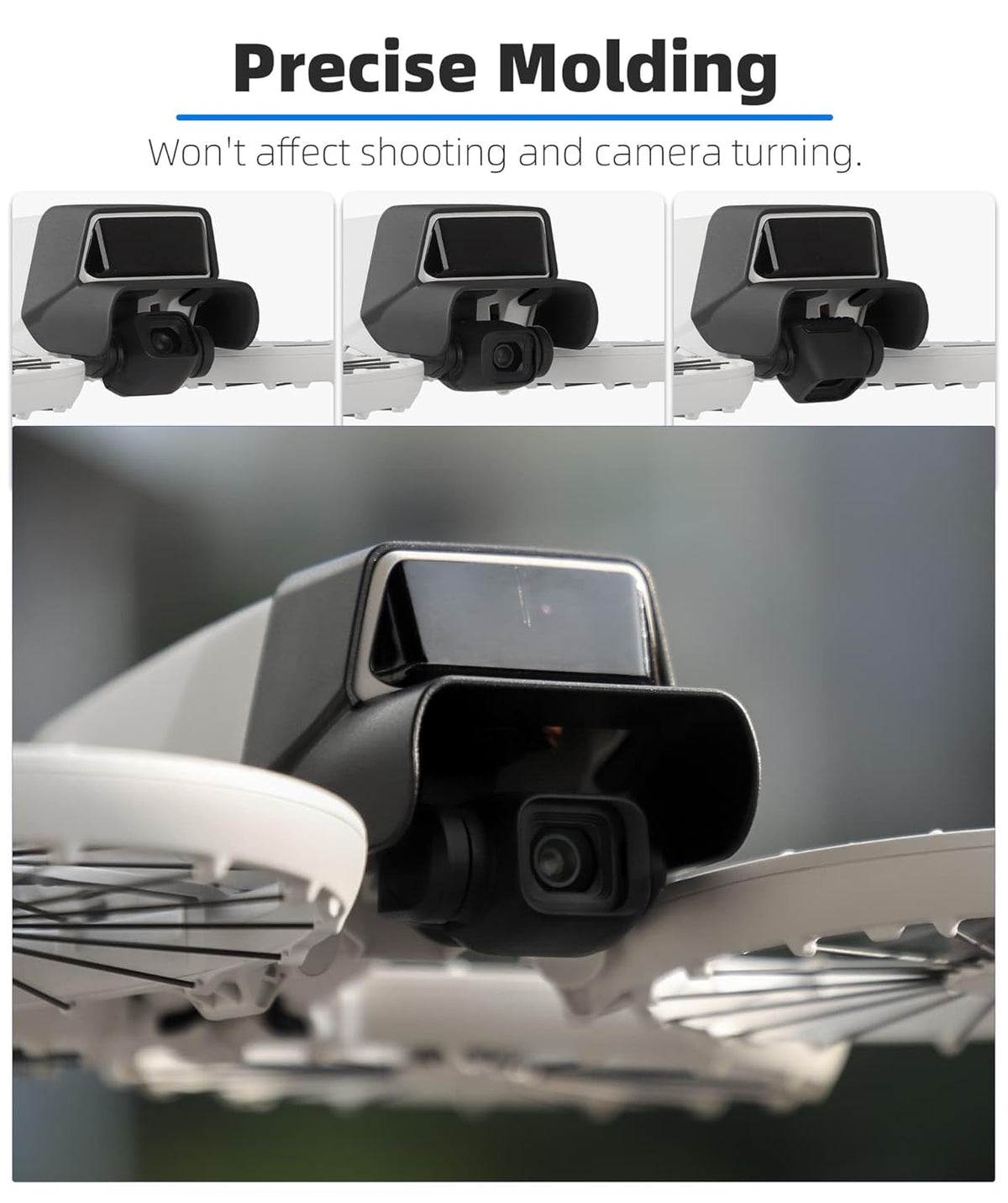 Gimbal Camera Guard and Lens Sun Hood for DJI Flip (Black) (view 2)