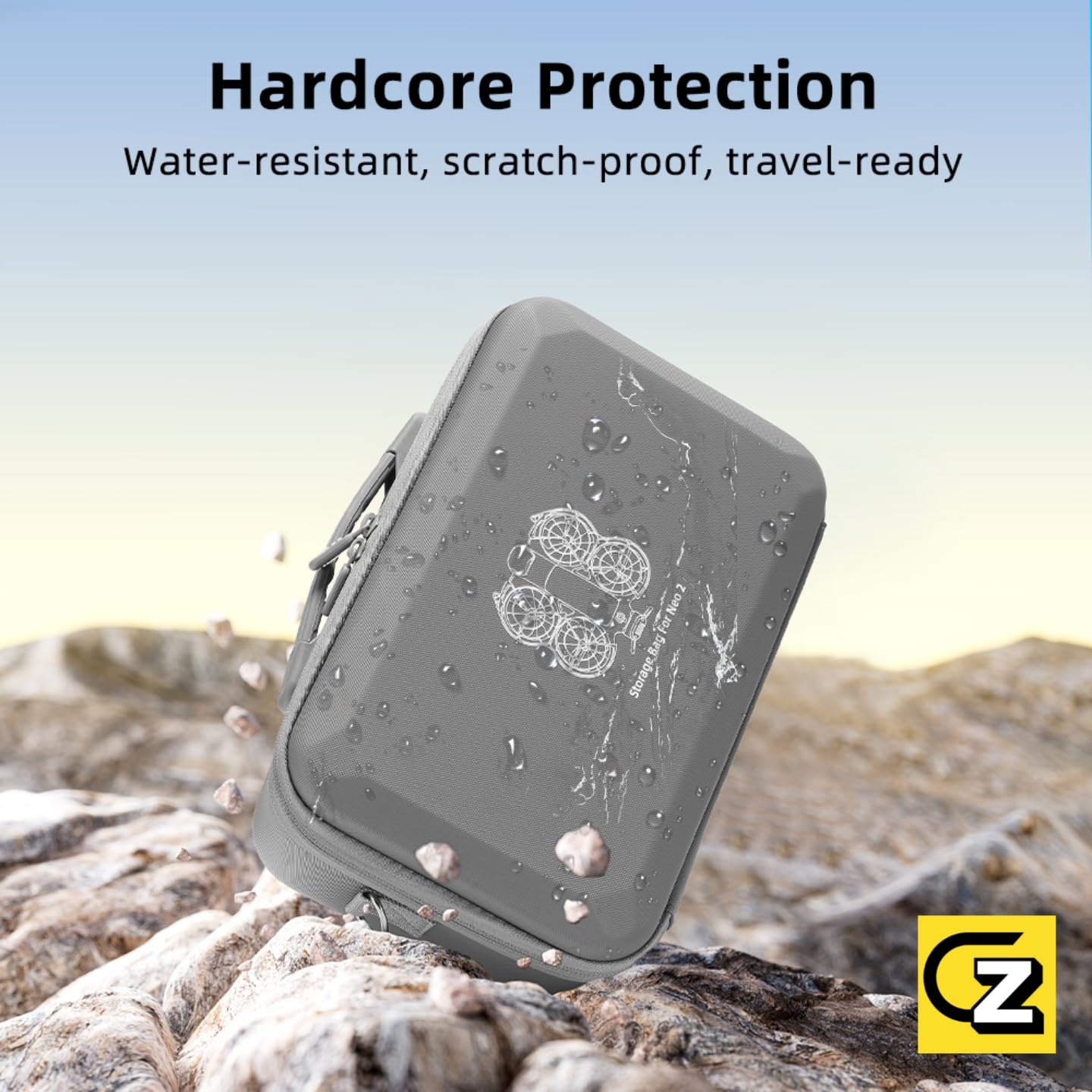 GetZget Bag for DJI Neo 2 & Accessories Compact Travel Protection PU Case Combo Bag