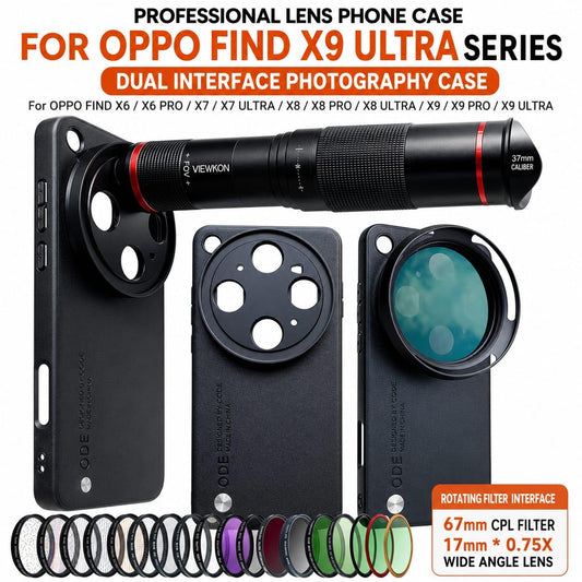 Phone Case For Oppo X9 Ultra with Lens Cap Cover Support 67mm ND Filter 17mm Lens Accessories