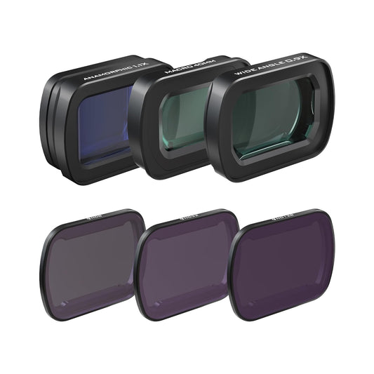 Freewell 2-in-1 Macro & Wide Angle Lens Kit for Pocket 3 - Includes Anamorphic Lens, ND Filters