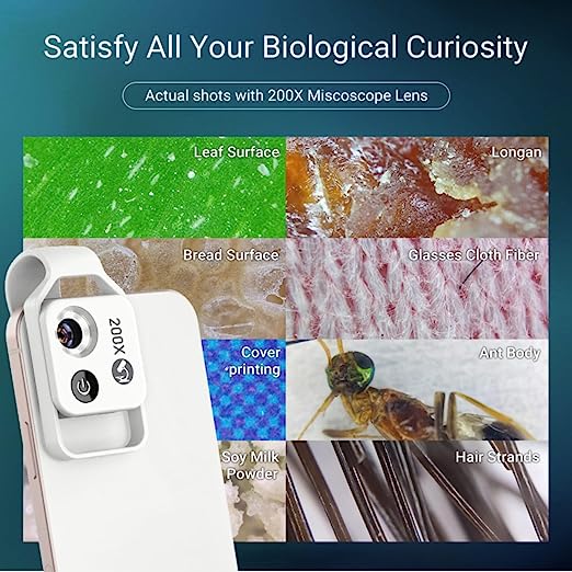 200X Magnifying Lens for Mobile Phones and Smartphone Microscope Lens