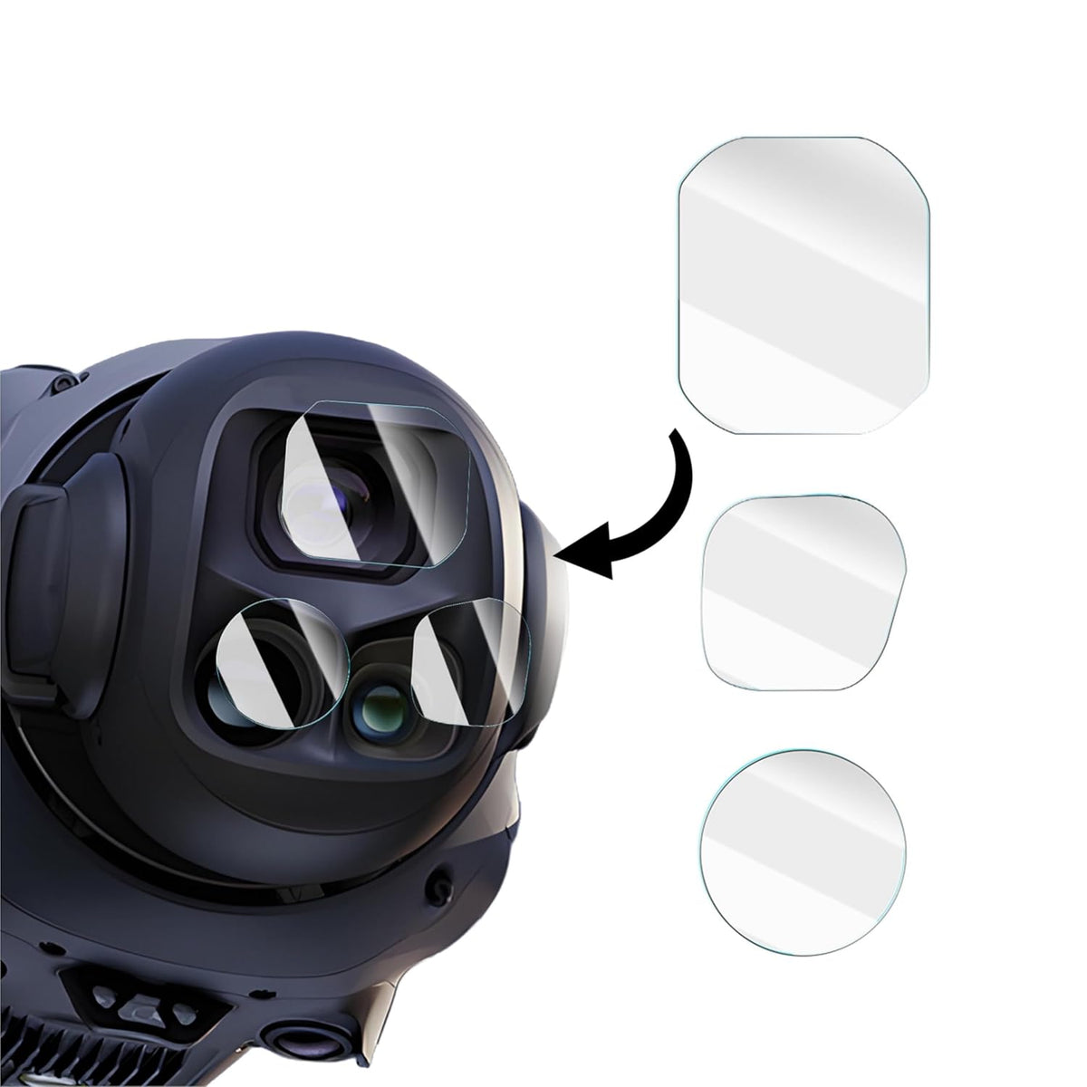 Tempered Glass Lens Protector for DJI Mavic 4 Pro Gimbal Camera
