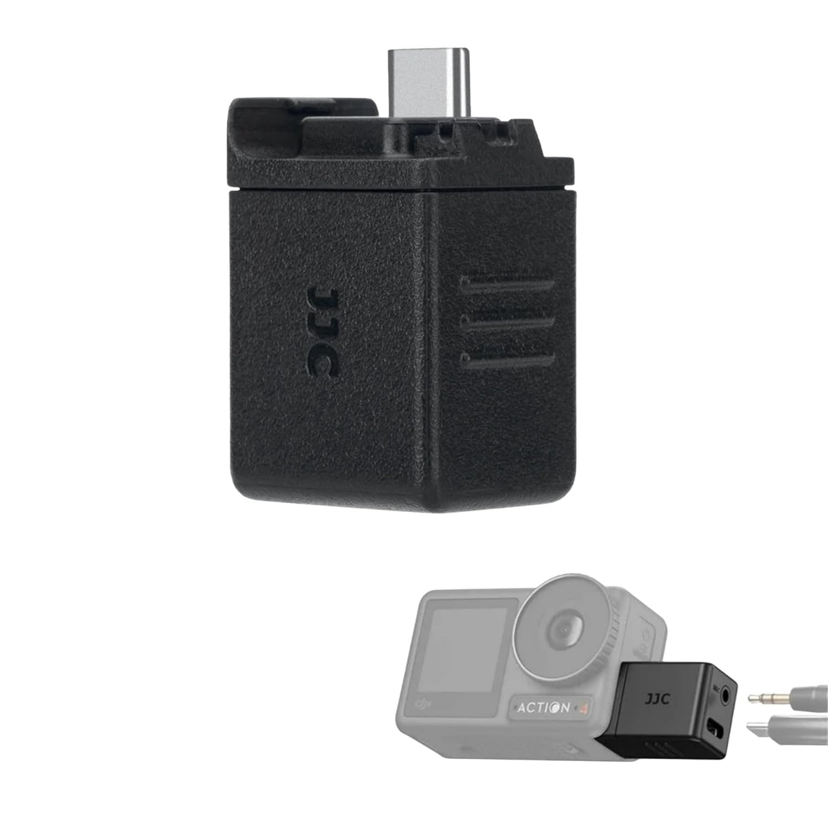 JJC USB-C to 3.5mm Mic Adapter for DJI Osmo Action 6, 5 Pro and 4