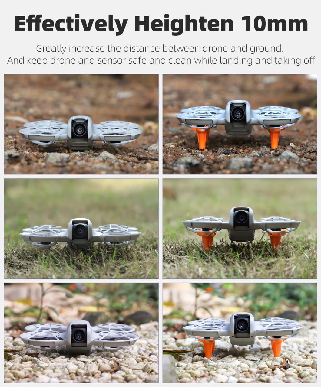10mm Landing Gear Leg Extensions for DJI Neo (Grey) (view 5)