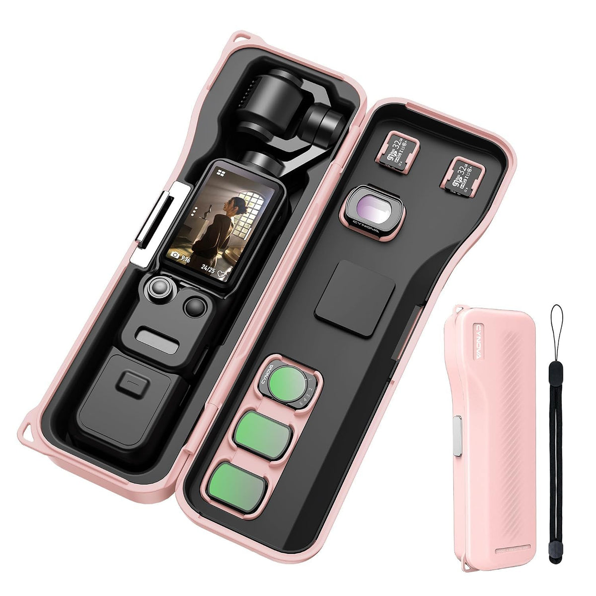 Cynova Protective Case For DJI Osmo Pocket 3 / Pocket 4, Cover (Pink)