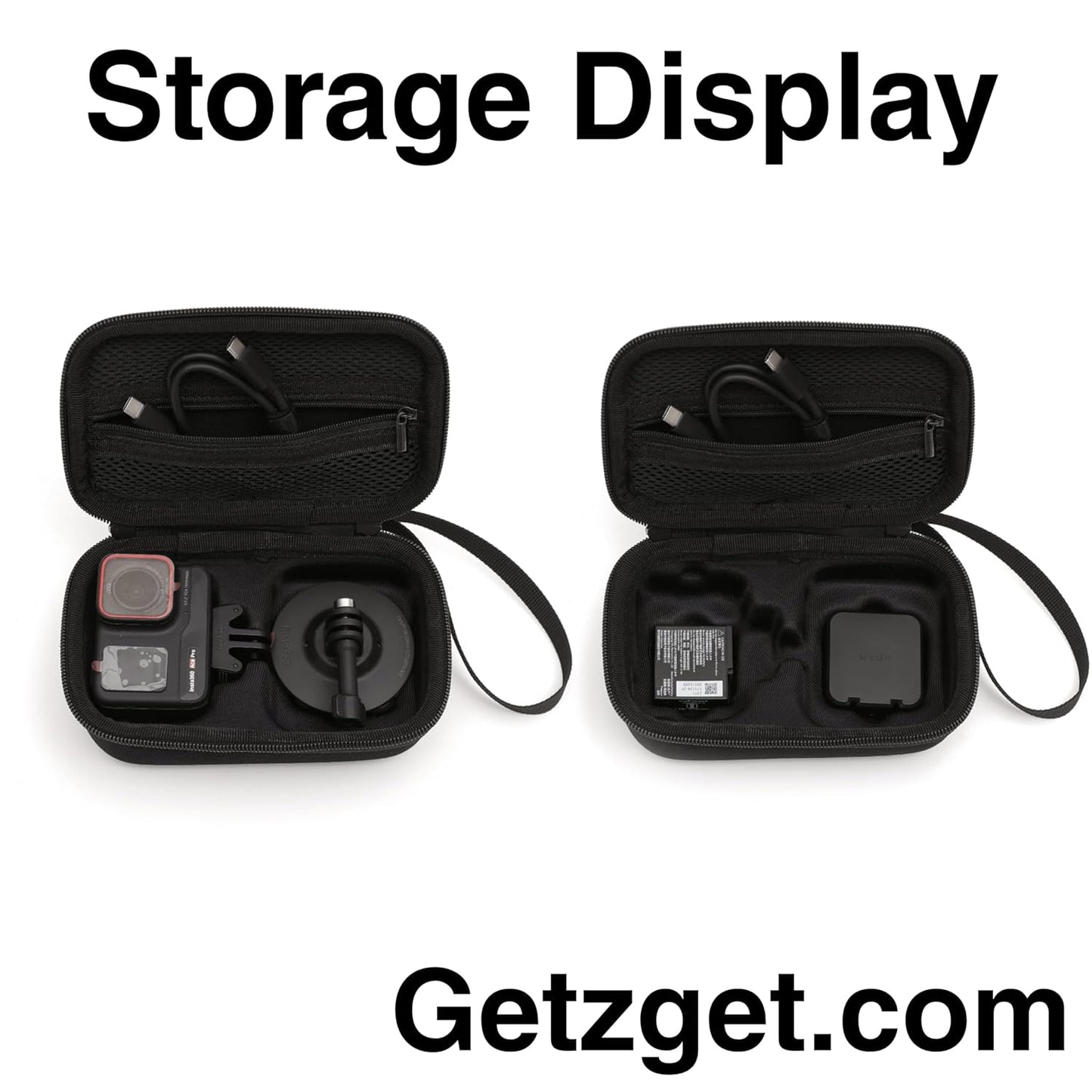 GetZget® Compact Carrying Case Compatible with insta360 Ace Pro Camera & Accessories Mini Storage Bag with Hand Strap