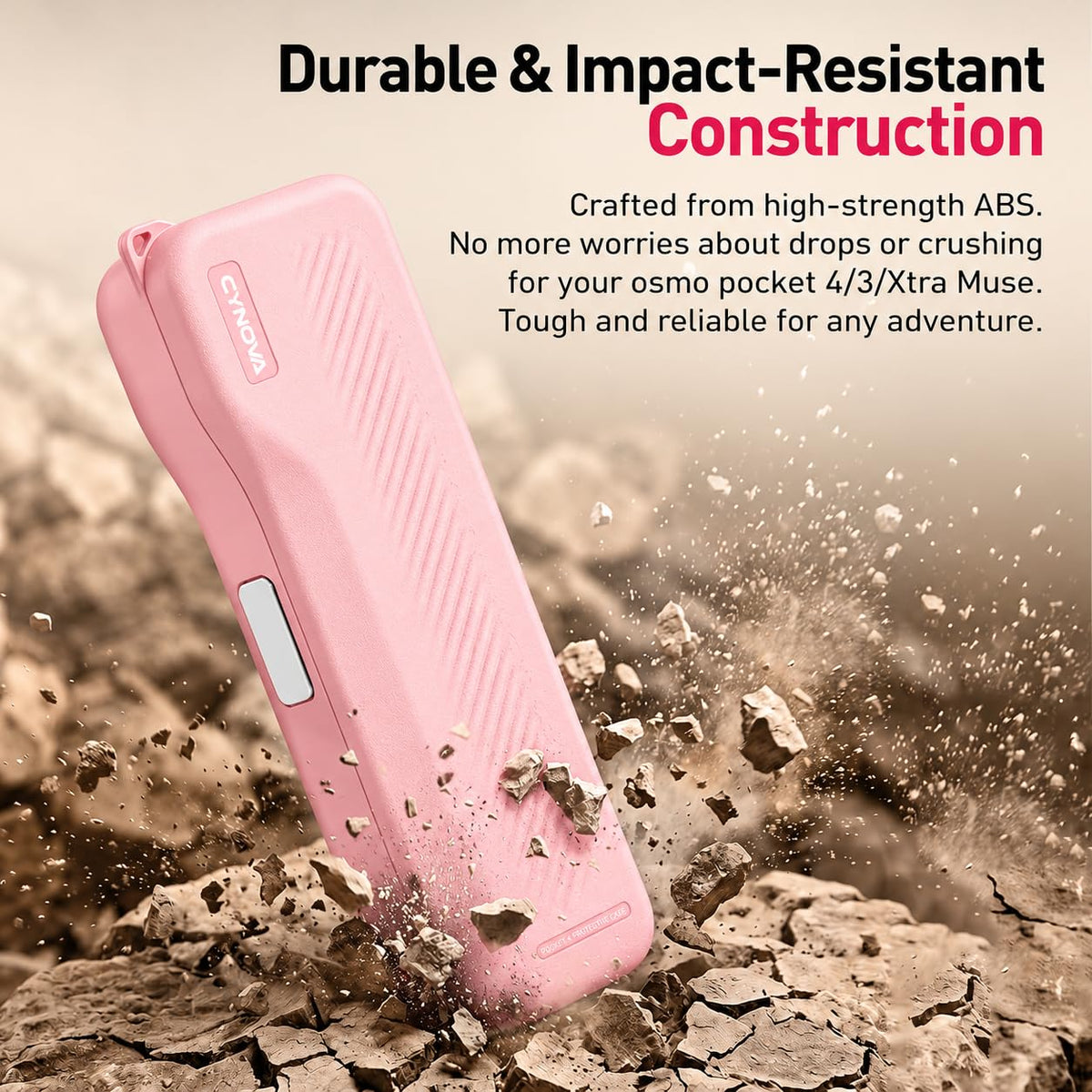 Cynova Protective Case For DJI Osmo Pocket 3 / Pocket 4, Cover (Pink)