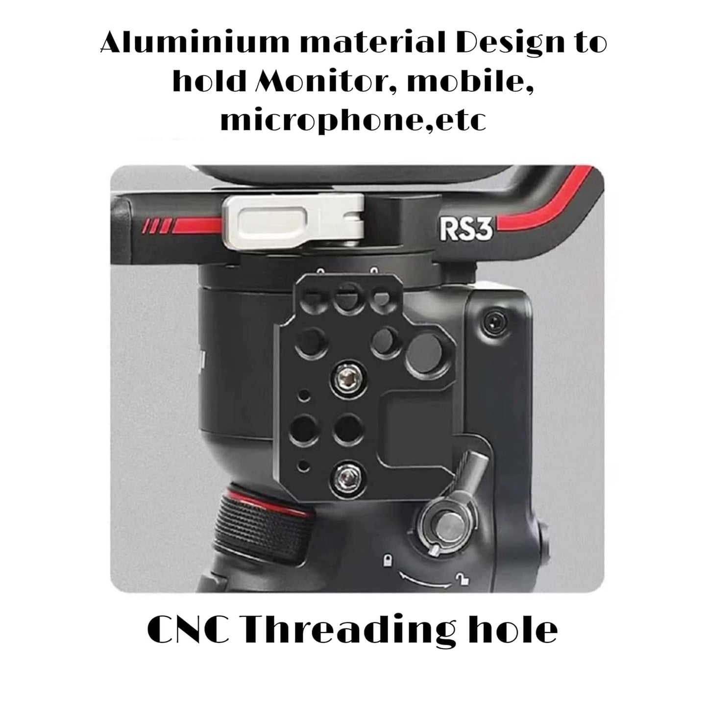 Expansion Mount Compatible with DJI Ronin RS4/ Pro, RS3/ Pro, RS2, RSC, RS 3 Mini Gimbal