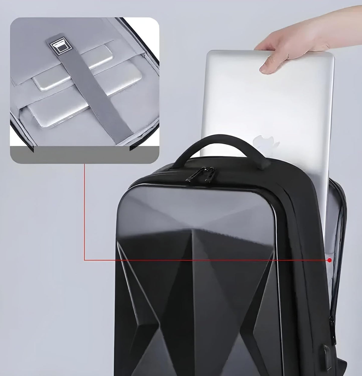 Hard Waterproof Backpack for DJI Mavic 4 Pro (EVA Foam, Safety Belt, Black) (view 6)