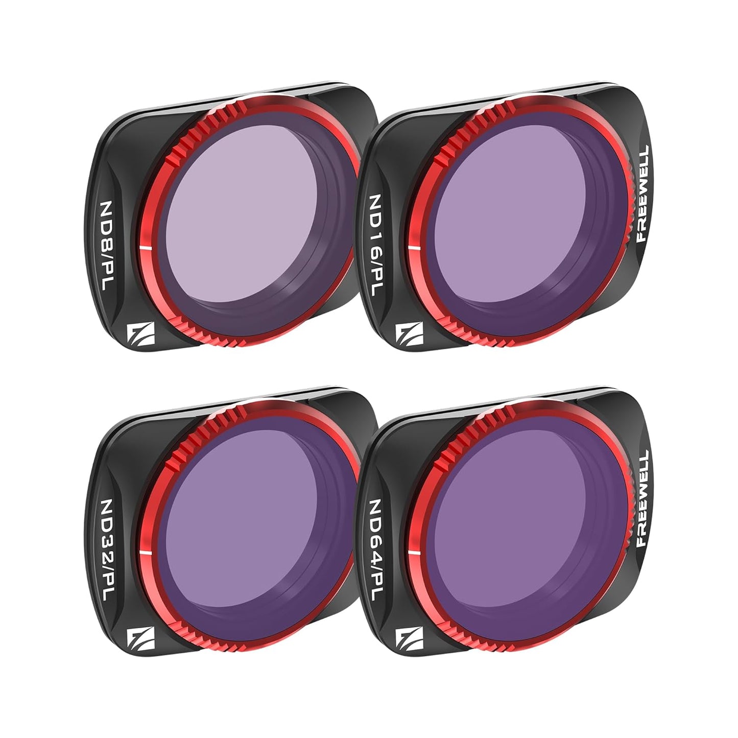 Freewell 4Pack Bright Day QuickSwap ND/PL Hybrid Filter Kit for Osmo Pocket 3