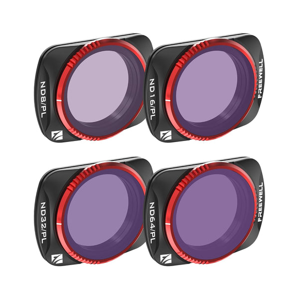 Freewell Bright Day 4-Pack ND/PL Filters for DJI Osmo Pocket 4 and Pocket 3