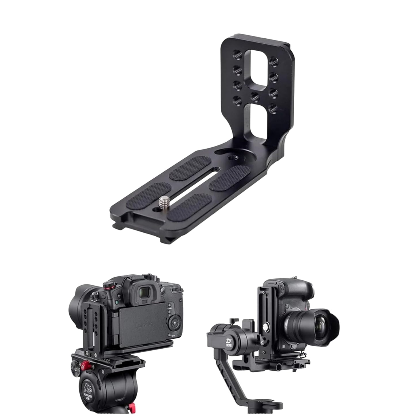 Base Mount L-Shaped Vertical & Horizontal Quick Release Plate For DJI Ronin RS 4, RS 3, RS 2, RSC Gimbal, Sony & Canon Cameras