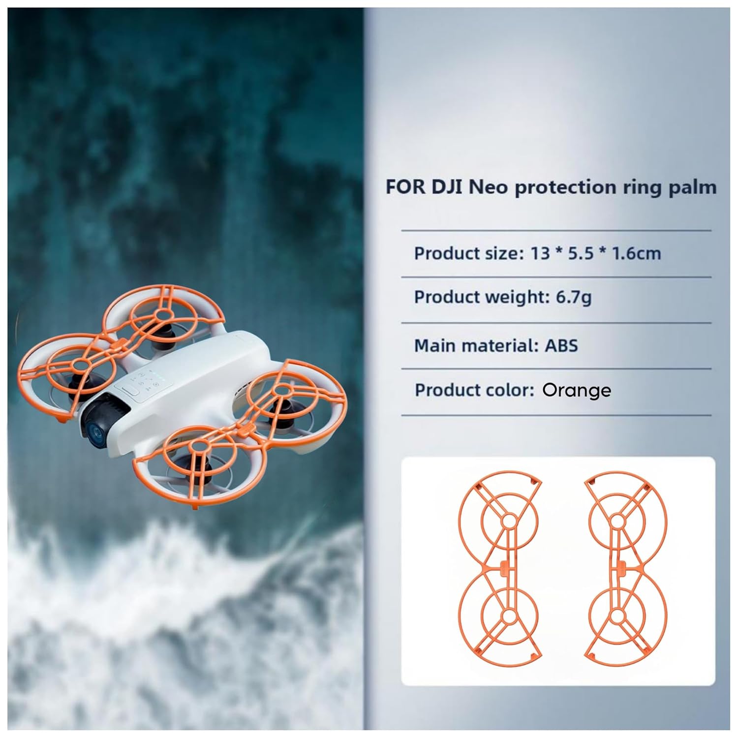 Dji Neo Propeller Guard 360 Degree Protector Bumper Protective Accessories (Orange)