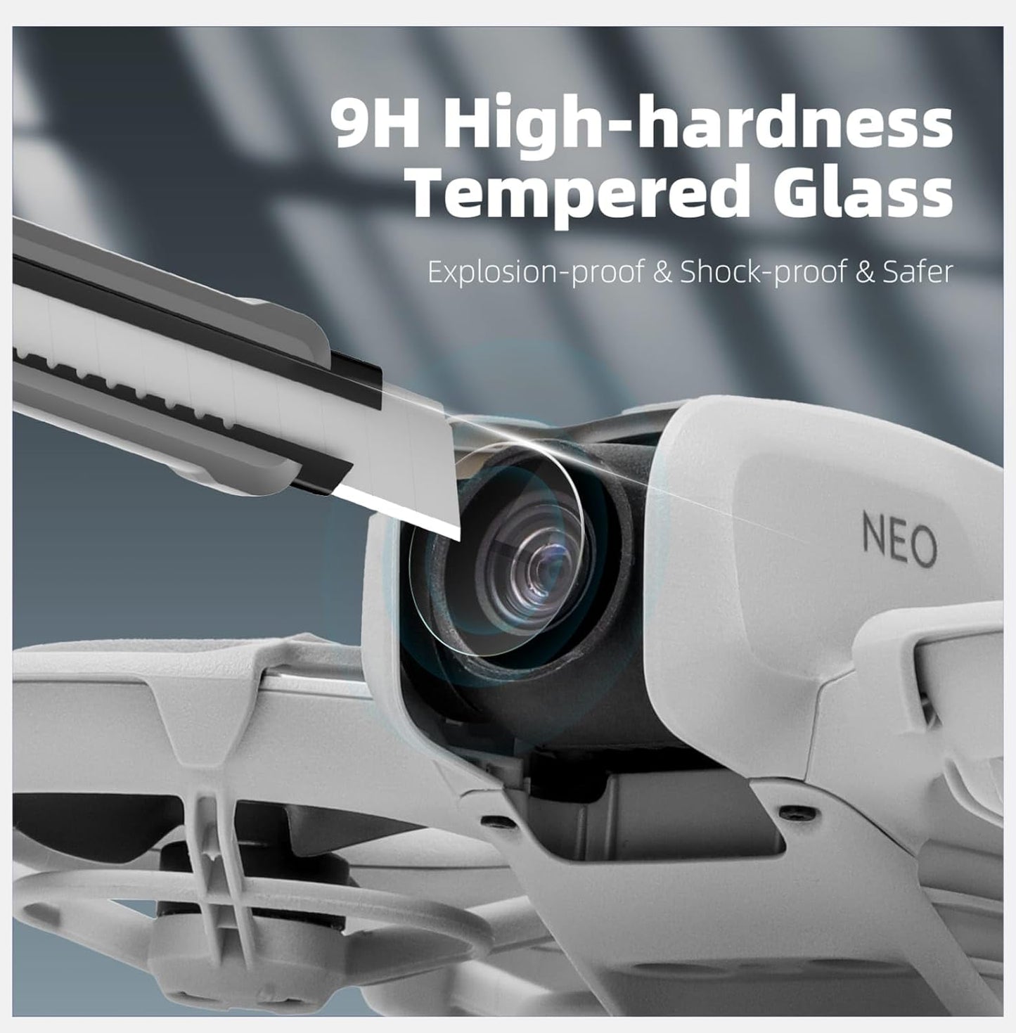 Tempered Glass For Dji Neo Drone Lens Glass Protector Accessories (Pack of 2)
