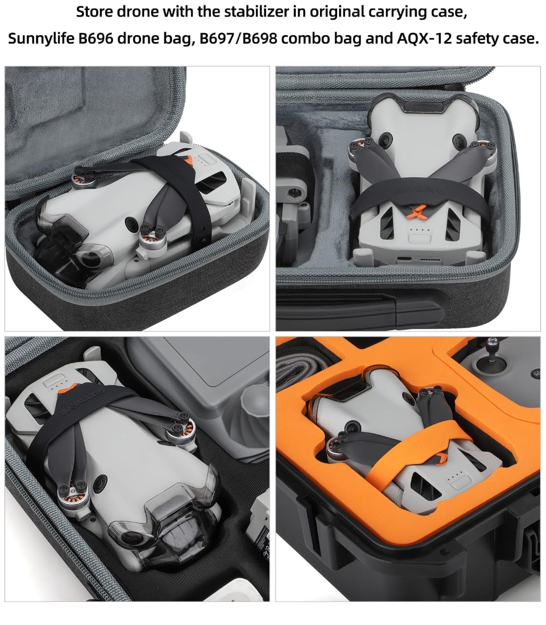 Props Holder For dji Mini 4 Pro propeller holder wings protection Travel Accessories (Orange)