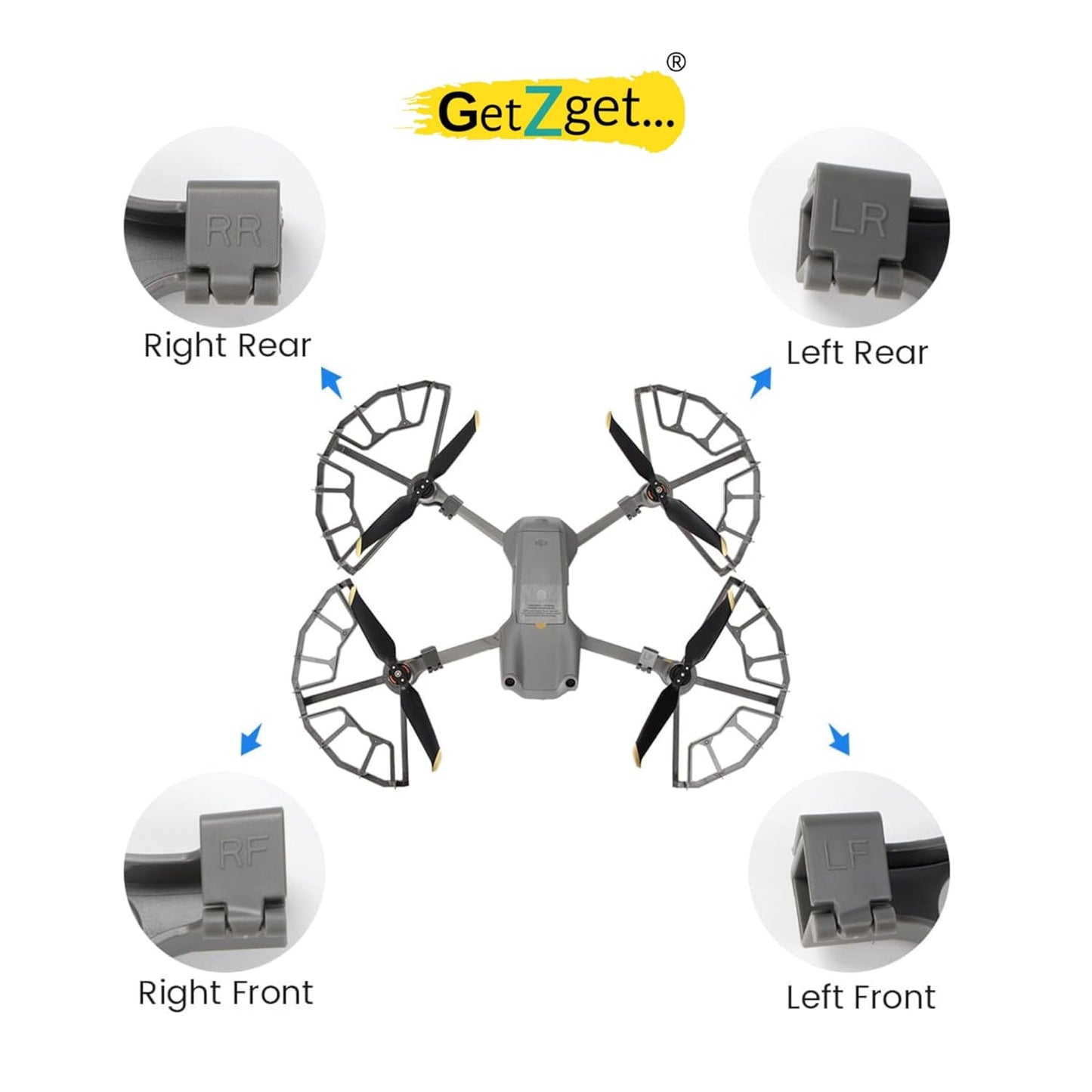 Propellers Guard For Dji Mavic Air 2/ Air 2s 360 degree Semi Enclosed Propeller Protector Guard Safety Accessories