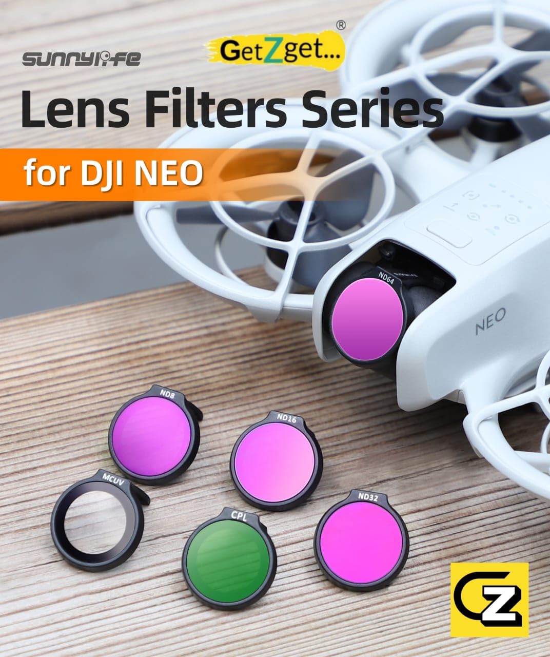 6-in-1 ND Filter Set for DJI Neo (Multi-Coated German Glass) (view 3)