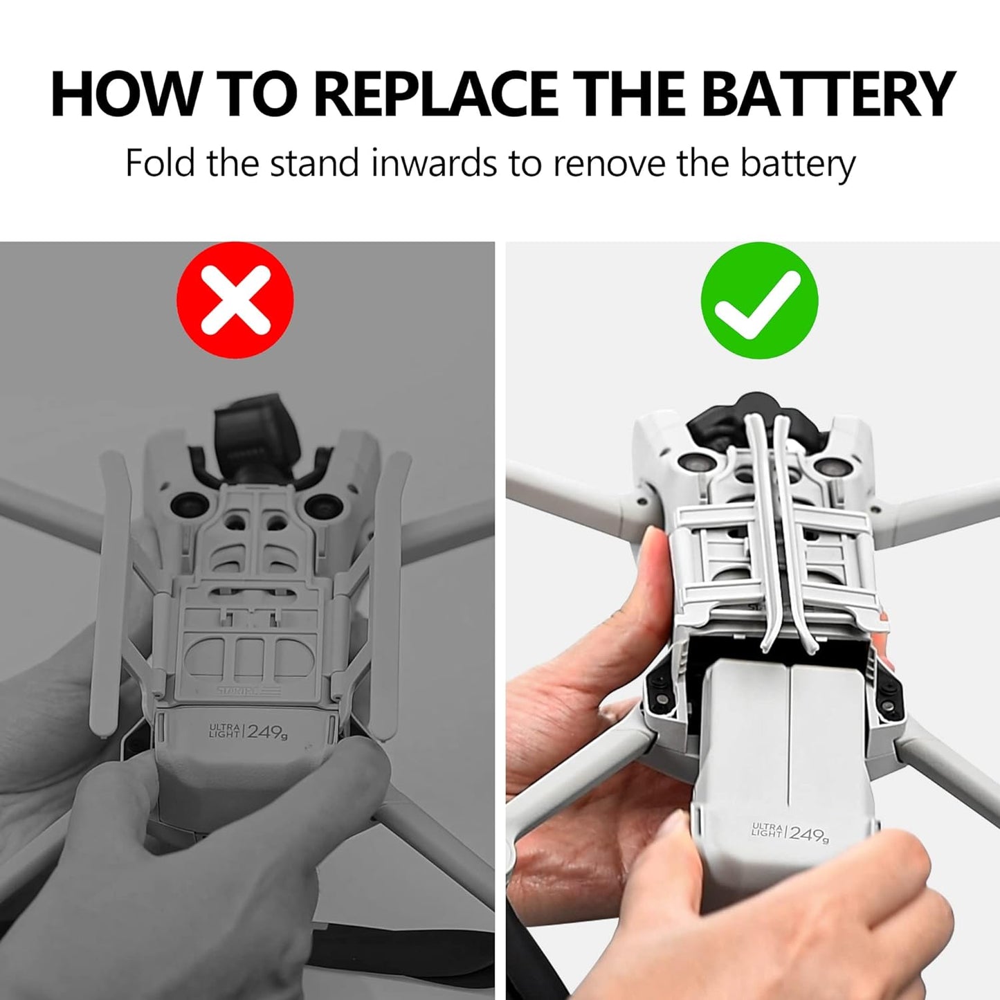 Mini 3 Pro Landing Gear Leg Foldable Extended Kit for DJI Mini 3 Pro Accessories