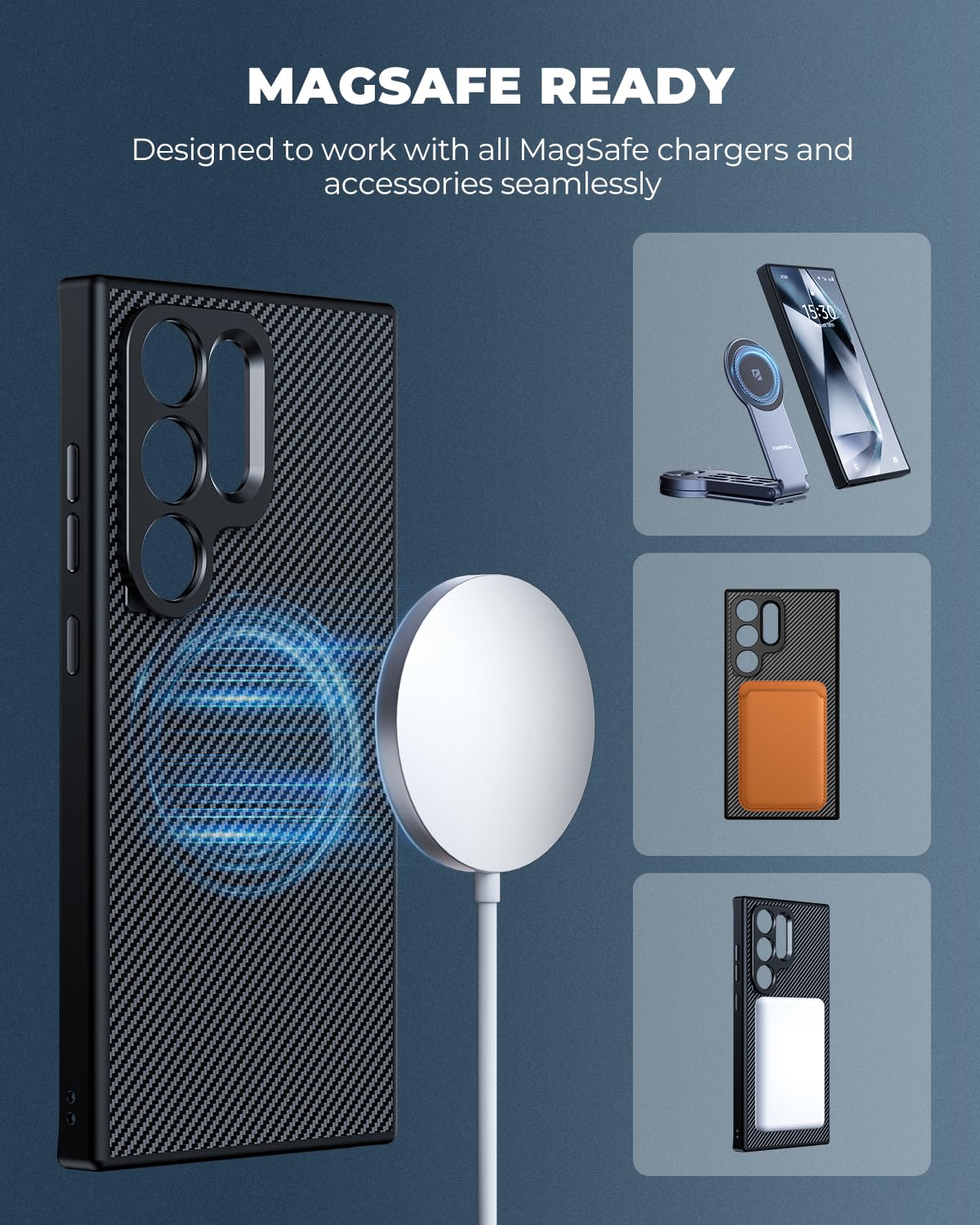 FREEWELL Pro Filmmaker Case for Samsung S24 Ultra - Magnetic Filters & 17mm Lens Slot Black