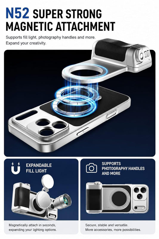 Martvsen Case For iPhone 17 Pro Max Magsafe with 17mm Threaded Lens Mount, Magnetic Phone Cover