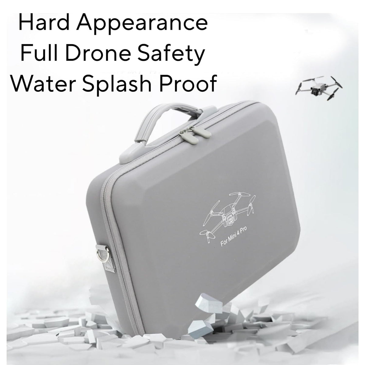Compact PU Carrying Case for DJI Mini 4 Pro (Hand Bag) (view 6)