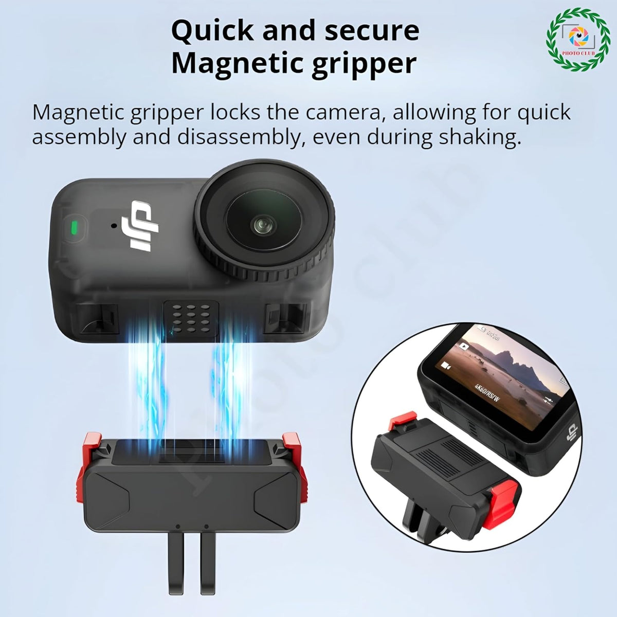Magnetic Quick Release Base Mount for DJI Action 6 and Osmo Nano (view 5)