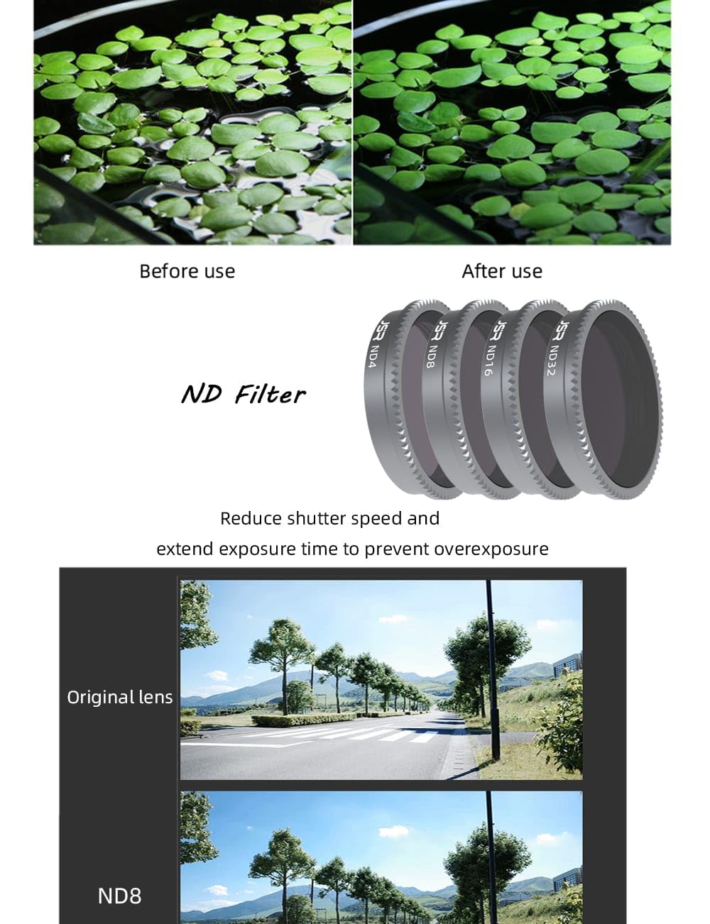 Nd Filters Set for insta360 Go 3 Camera Star,CPL,ND4,ND8,ND16,ND32