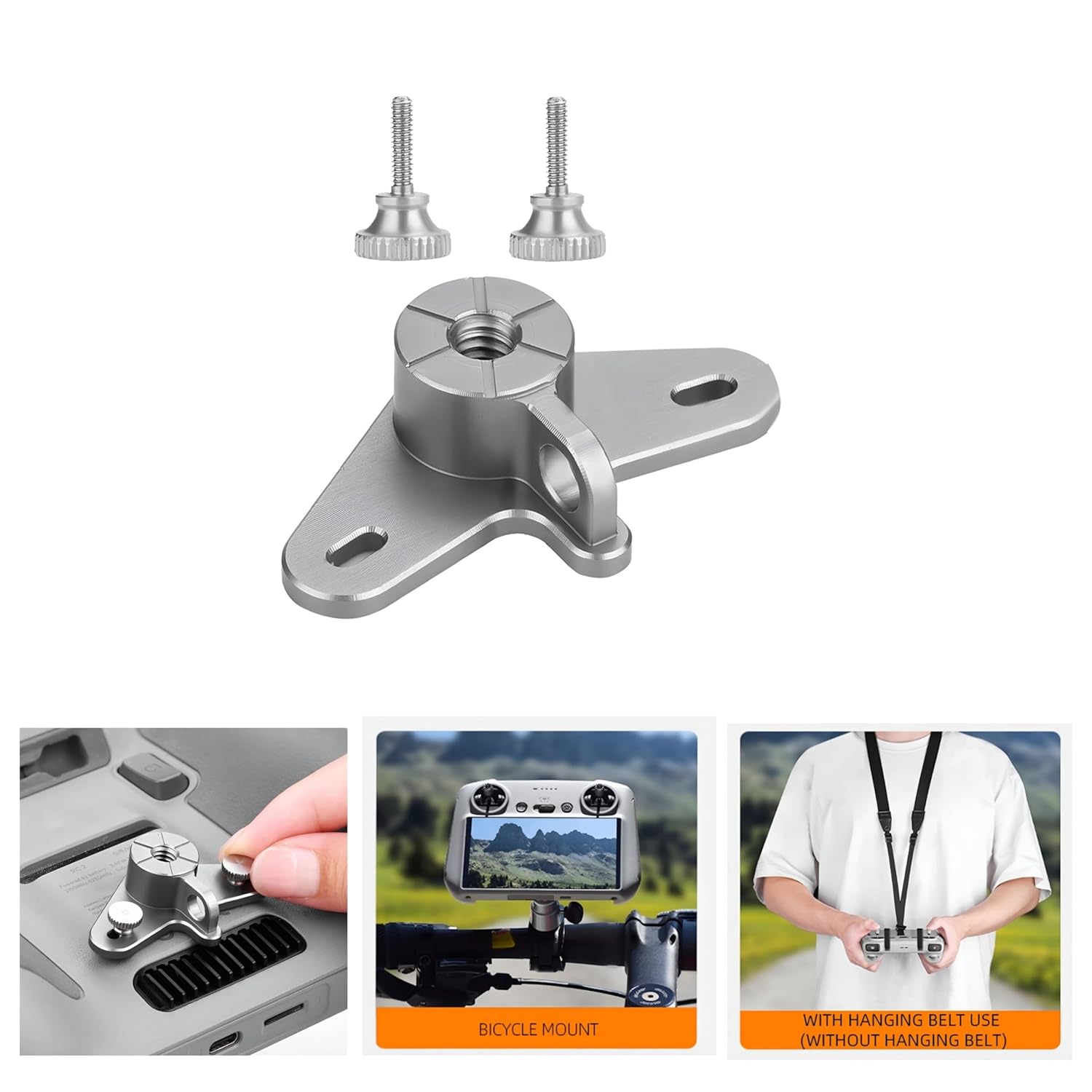 Neckstrap & Bike Holder Mounting Clip For DJI Mini 3 3rc/ Mini 4 4 Pro, Air 3s RC 2 Remote Controller