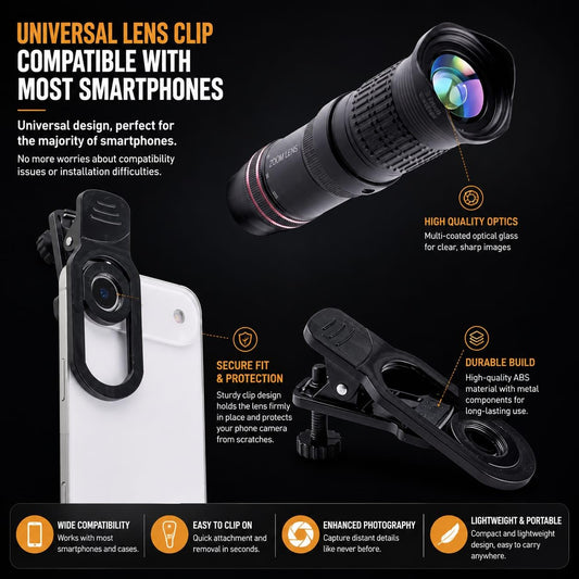 Telephoto Lens 15-45X For iPhone & Android Smartphones (Getzget)